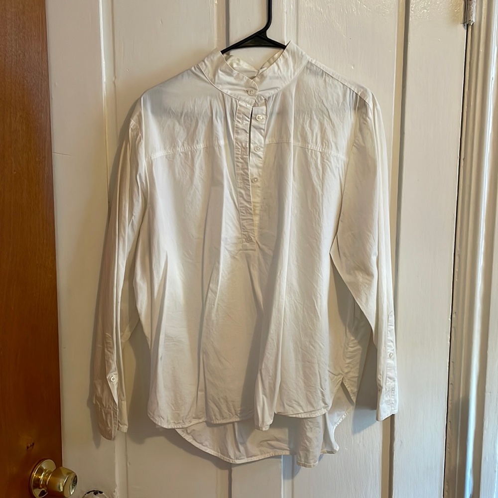 J. Crew Poplin Banded Collar Popover